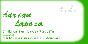 adrian laposa business card